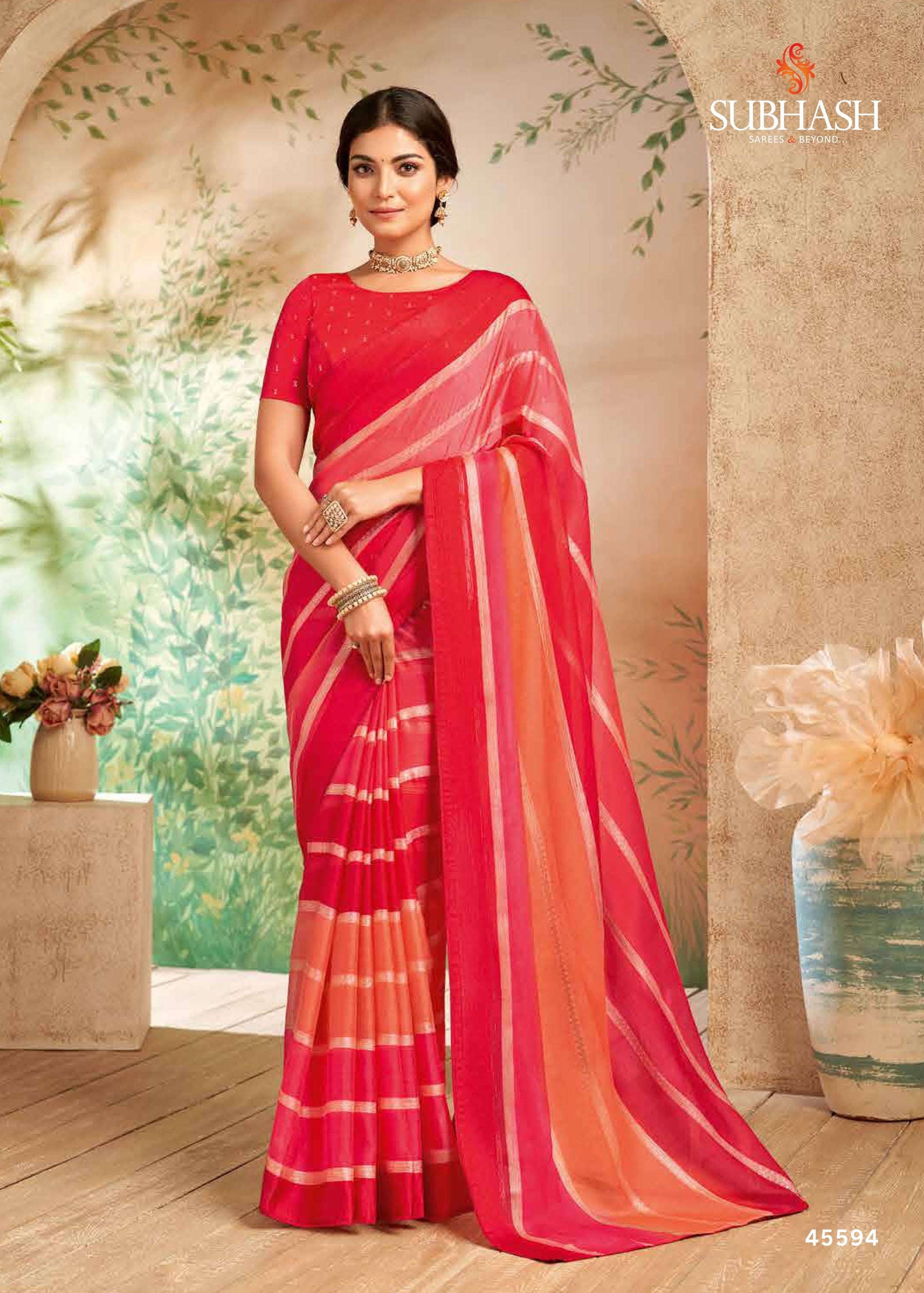 Subhash Swarnika Vol-02 Fancy Print Saree Premium Designer Prints  14 Pcs Wholesale Set – M.R. Saree Emporium