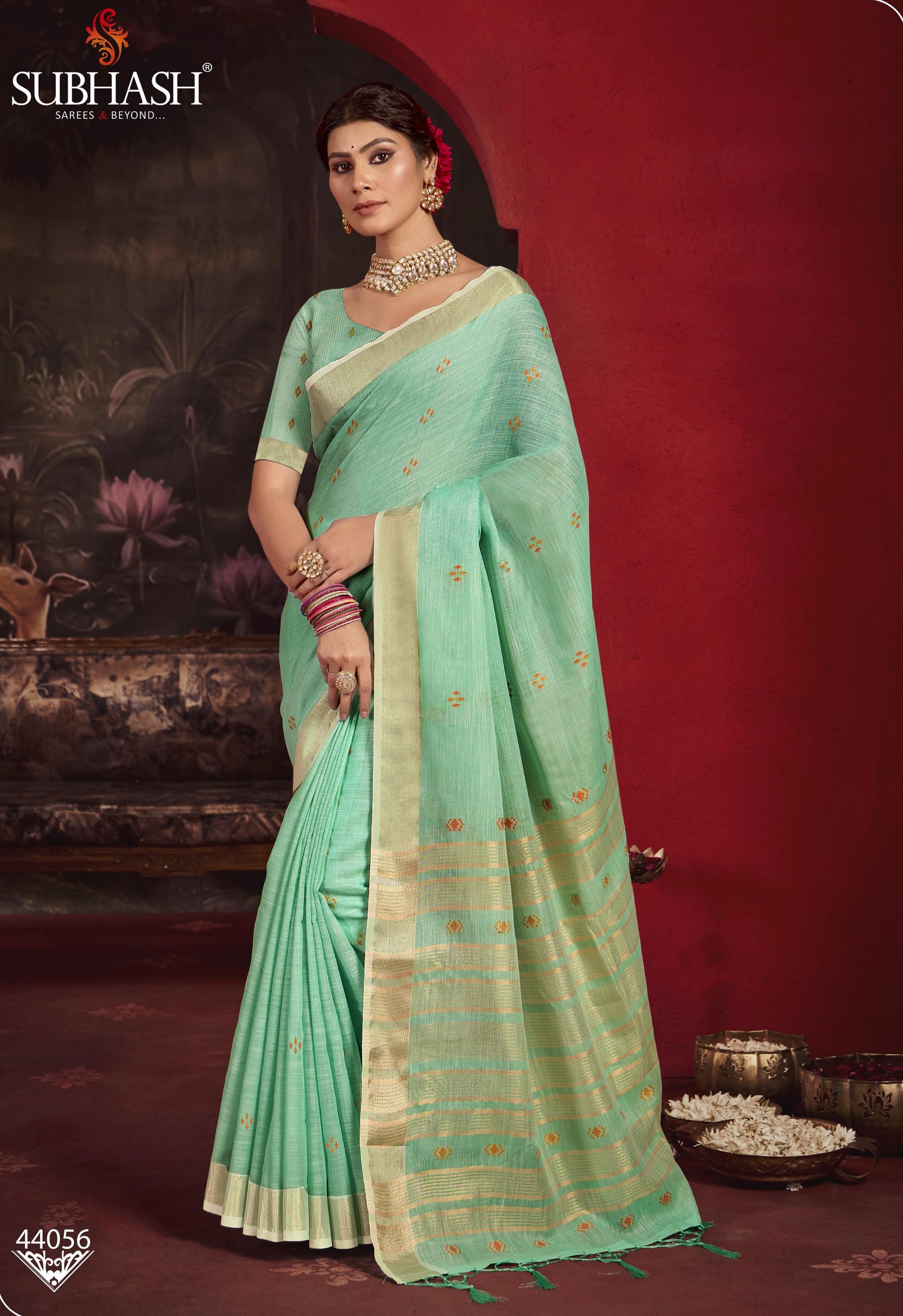 Subhash Sarees Taarika Vol-3 Linen Cotton M.R.Saree Emporium