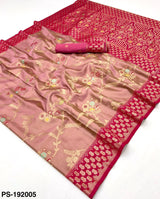 RajYog Sundari Contrast Tissue Dharmavaram Silk Saree - 5 Pcs Set