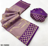 RajYog Sundari Contrast Tissue Dharmavaram Silk Saree - 5 Pcs Set