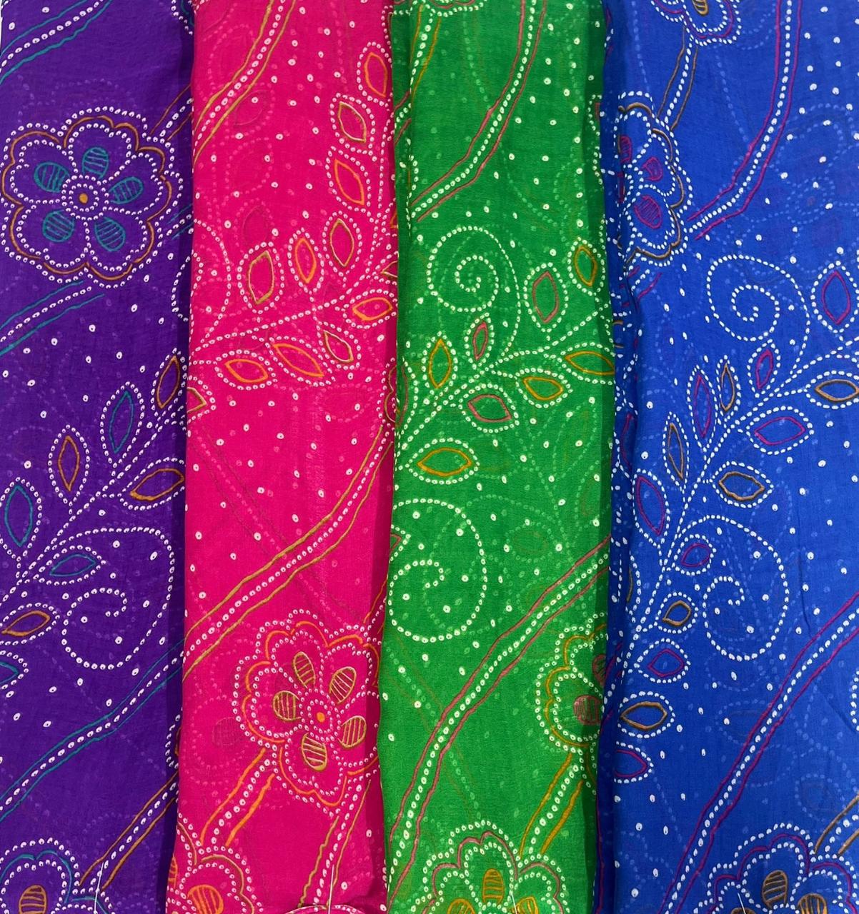 Syn-02 Weightless Printed Saree – Set of 4 Pcs – M.R. Saree Emporium