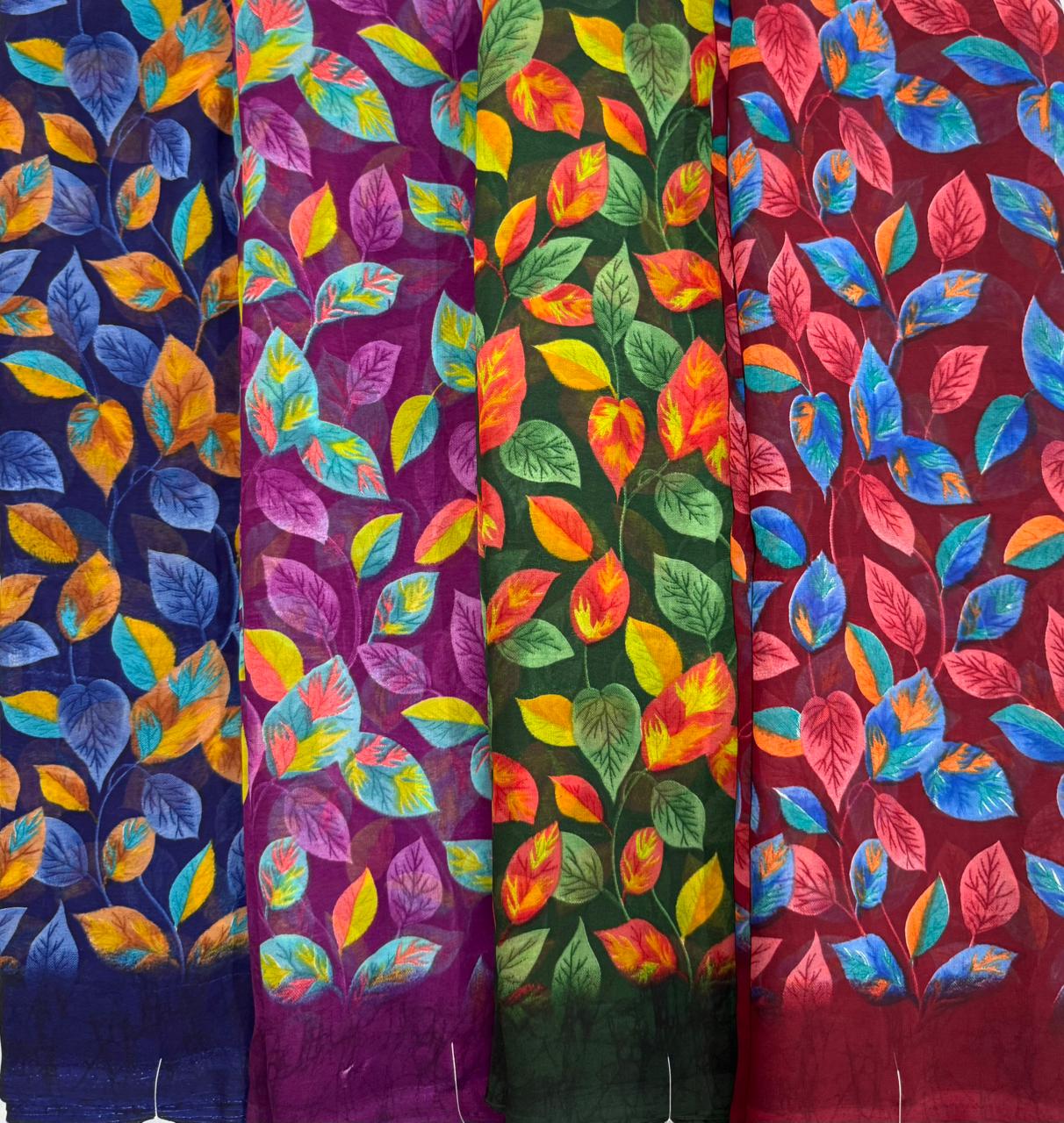 Syn-03 Weightless Printed Saree – Set of 4 Pcs – M.R. Saree Emporium