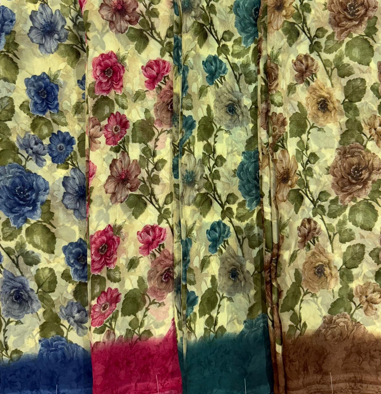 Syn-04 Weightless Printed Saree – Set of 4 Pcs – M.R. Saree Emporium