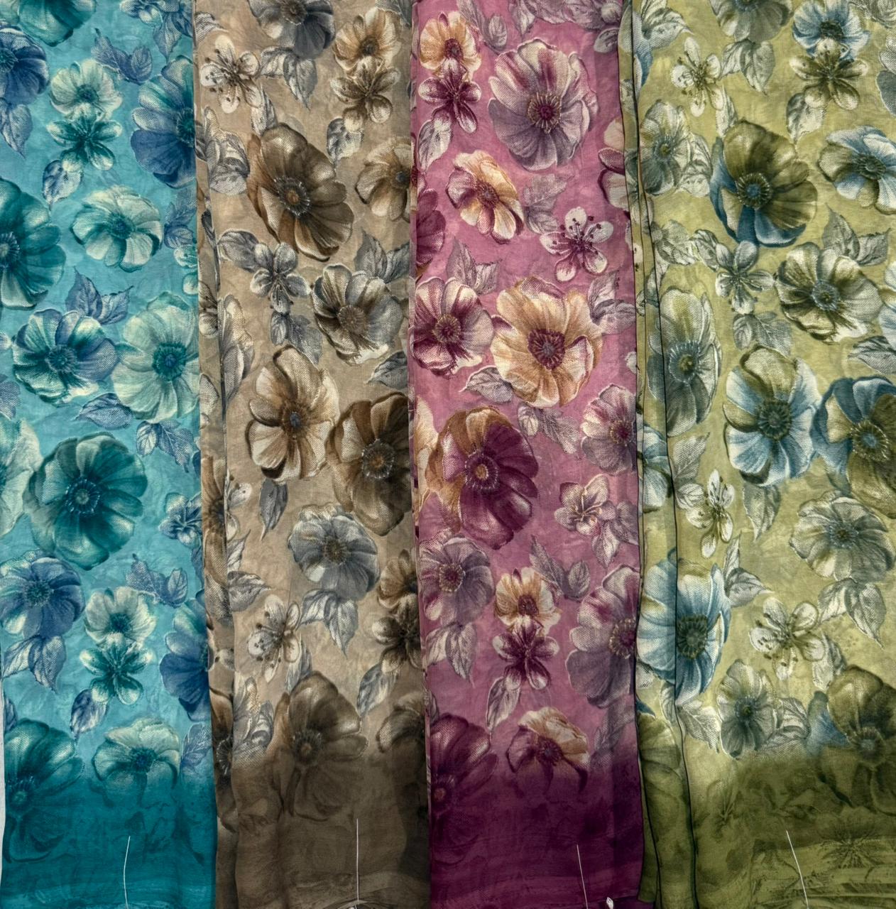 Syn-06 Weightless Printed Saree – Set of 4 Pcs – M.R. Saree Emporium