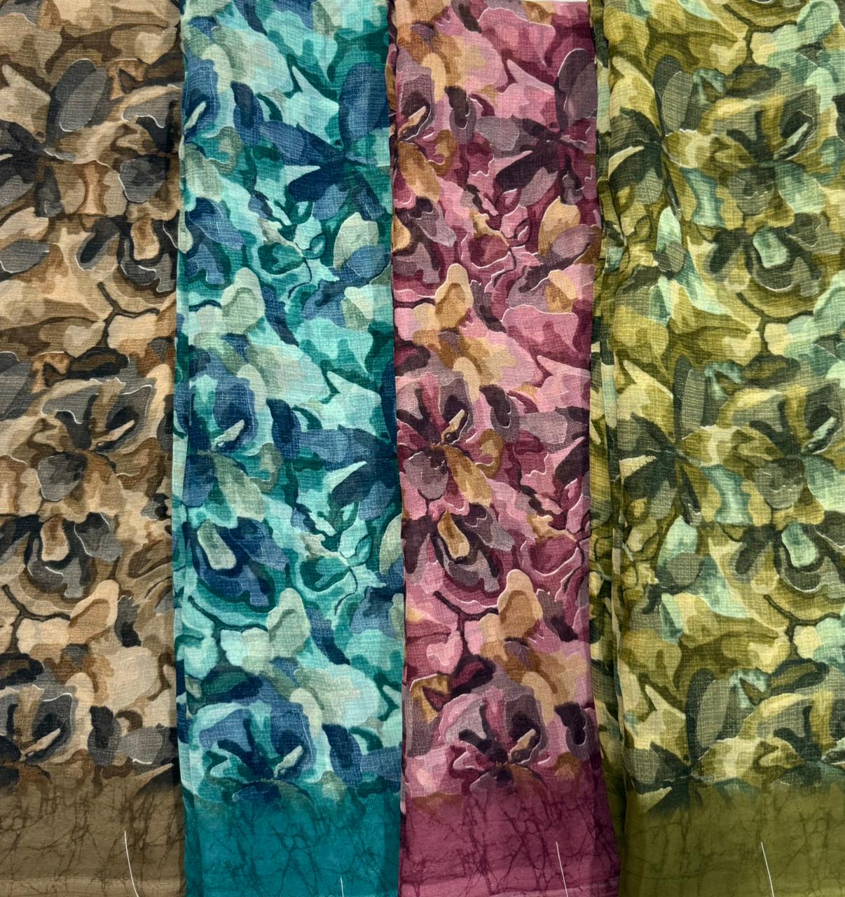 Syn-09 Weightless Printed Saree – Set of 4 Pcs – M.R. Saree Emporium