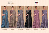 TFH Silver Screen-22 Designer Satin Crush Georgette Saree with Tussar Silk Blouse – M.R. Saree Emporium