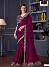 TFH Silver Screen Edition Hits SS-30002 Hit Design Party Wear Saree - 7 Pcs Set