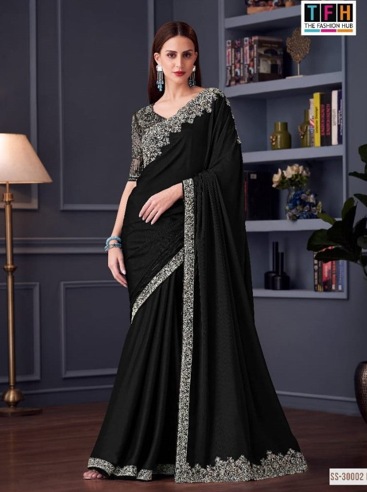 TFH Silver Screen Edition Hits SS-30002 Hit Design Party Wear Saree - 7 Pcs Set