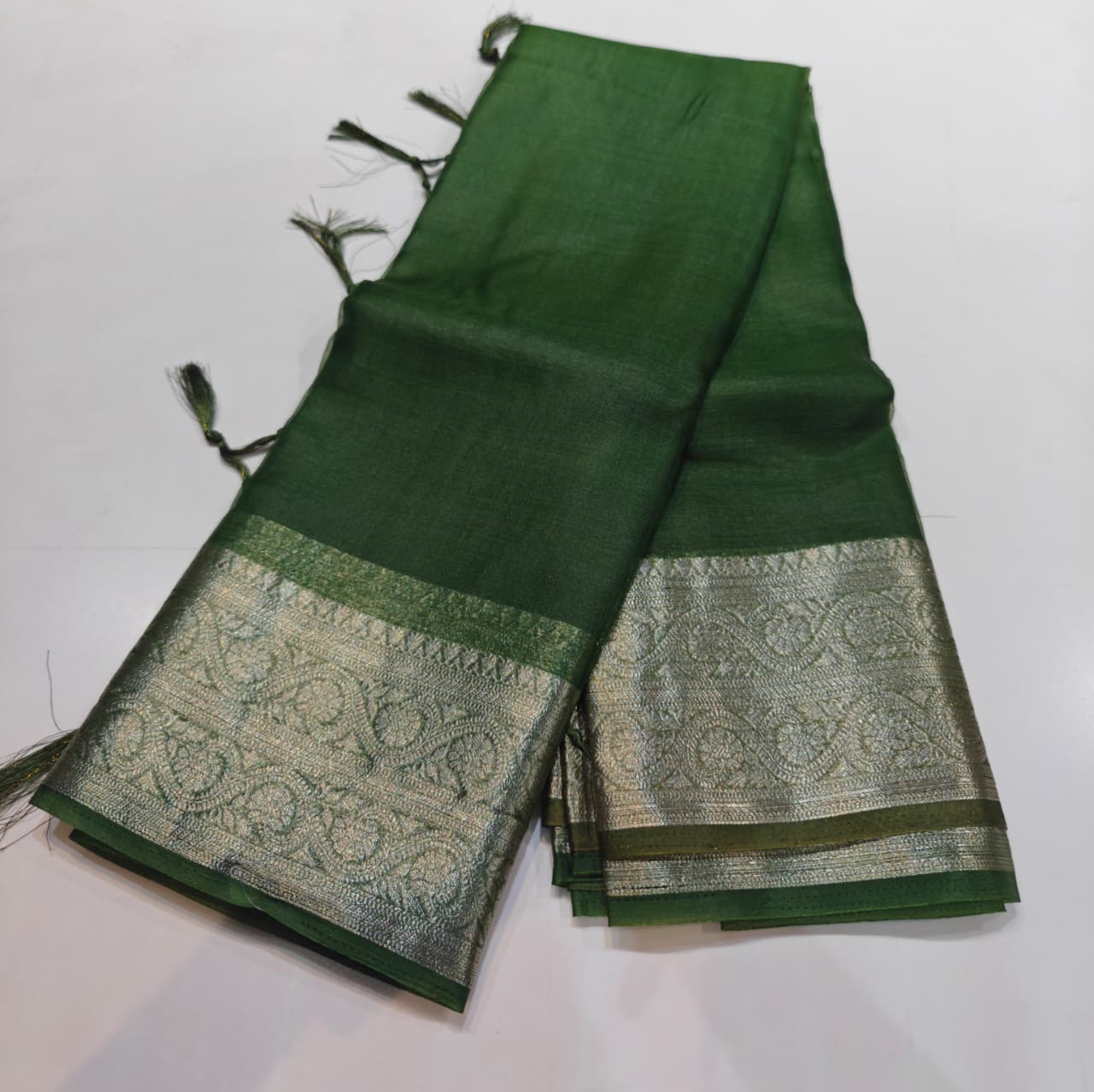 Tissue Silk Saree - Elegant Designer Festive Wear 5 Pcs Set