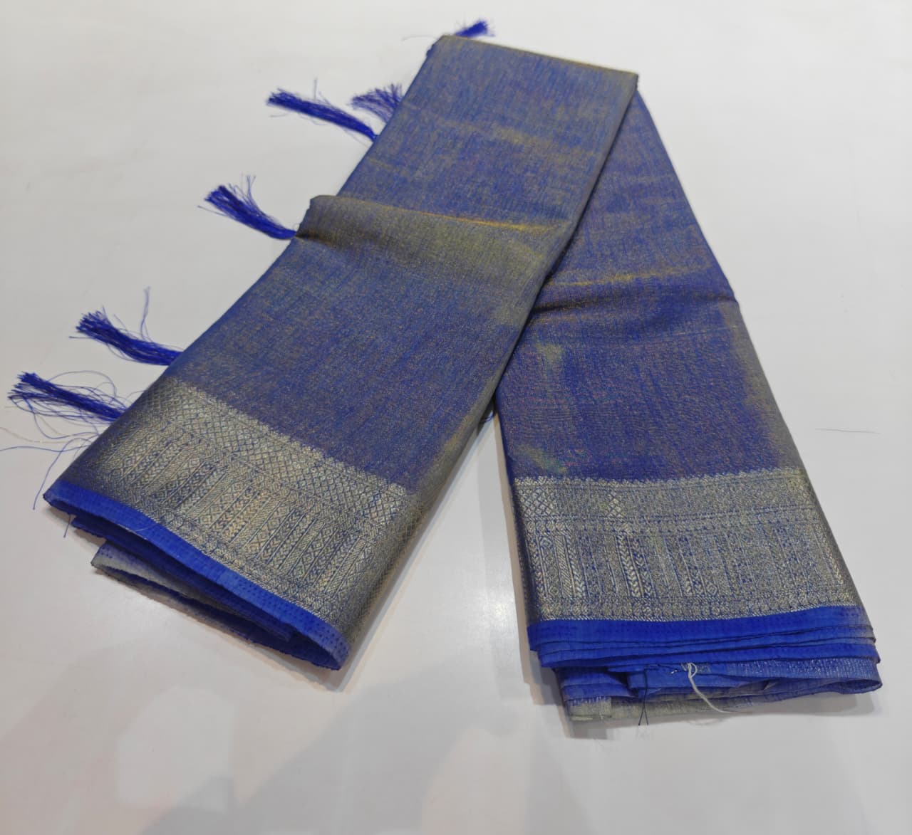 Tissue Silk Saree - Elegant Designer Festive Wear 5 Pcs Set