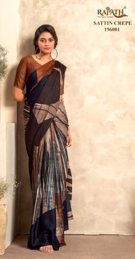 The Winter Lover 6 PCS Set Crape Satin Silk  Short Description -M.R.Saree Emporium