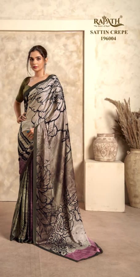 The Winter Lover 6 PCS Set Crape Satin Silk  Short Description -M.R.Saree Emporium