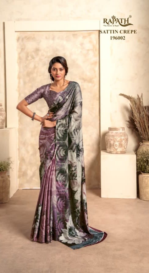 The Winter Lover 6 PCS Set Crape Satin Silk  Short Description -M.R.Saree Emporium