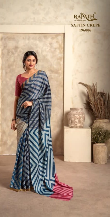 The Winter Lover 6 PCS Set Crape Satin Silk  Short Description -M.R.Saree Emporium