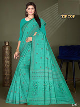 Fancy Printed Cotton Saree – Tip Top-M.R. Saree Emporium