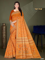 Fancy Printed Cotton Saree – Tip Top-M.R. Saree Emporium