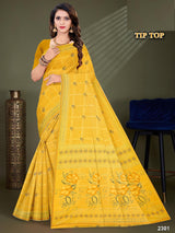 Fancy Printed Cotton Saree – Tip Top-M.R. Saree Emporium