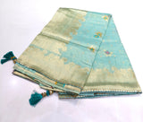 Heavy Tissue Silk Saree with Elegant Traditional Design- 6 Pcs Set