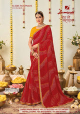 Trending Sawan Special Chunri Saree - Laxmipati 12 Pcs Set