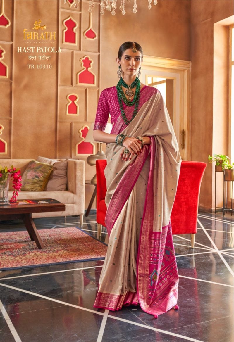 Trirath Hast Patola Mercerizer Sigma Silk Saree - M.R. Saree Emporium