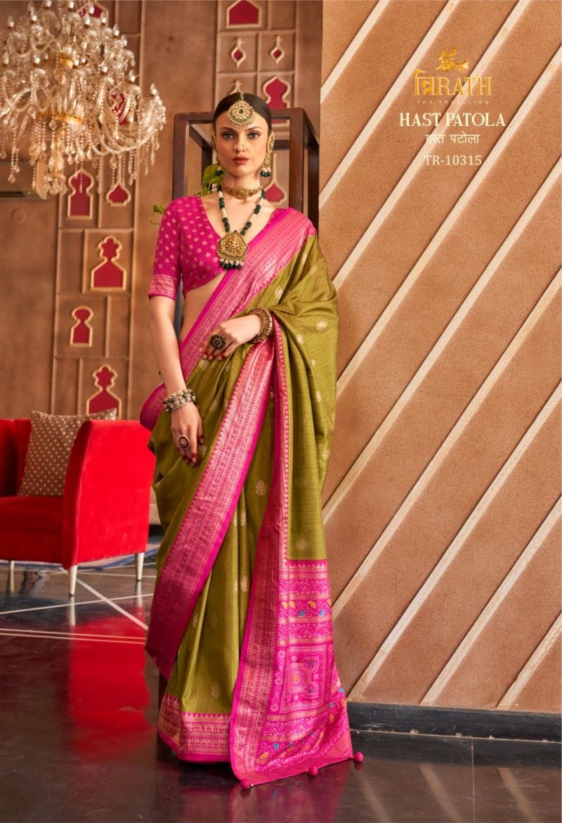 Trirath Hast Patola Mercerizer Sigma Silk Saree - M.R. Saree Emporium
