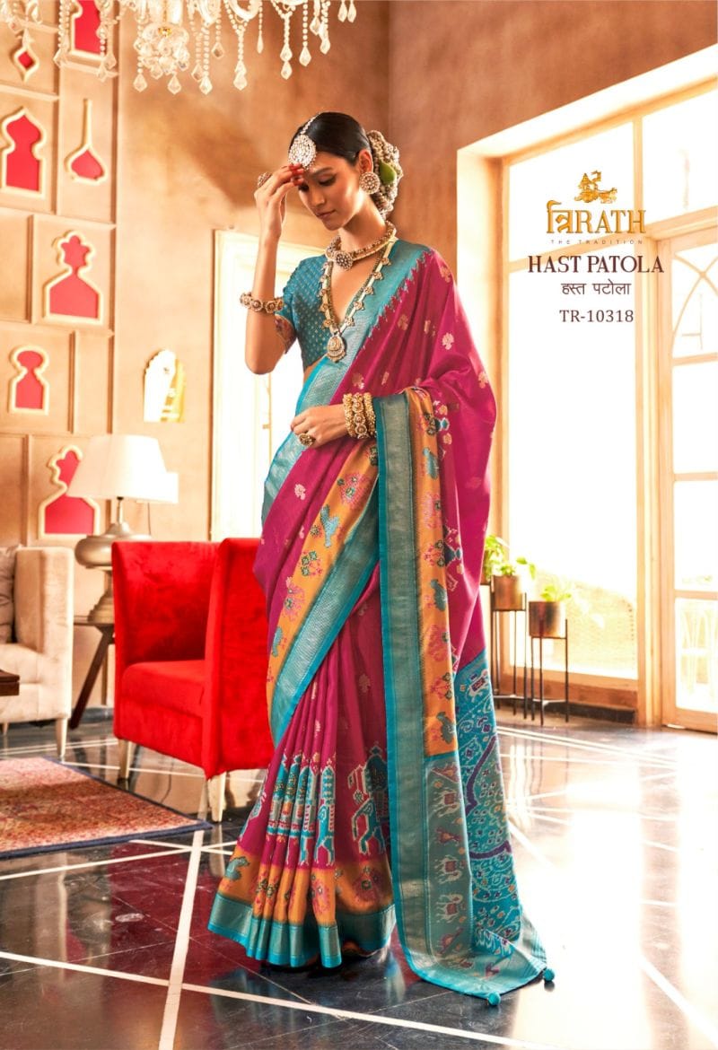 Trirath Hast Patola Mercerizer Sigma Silk Saree - M.R. Saree Emporium