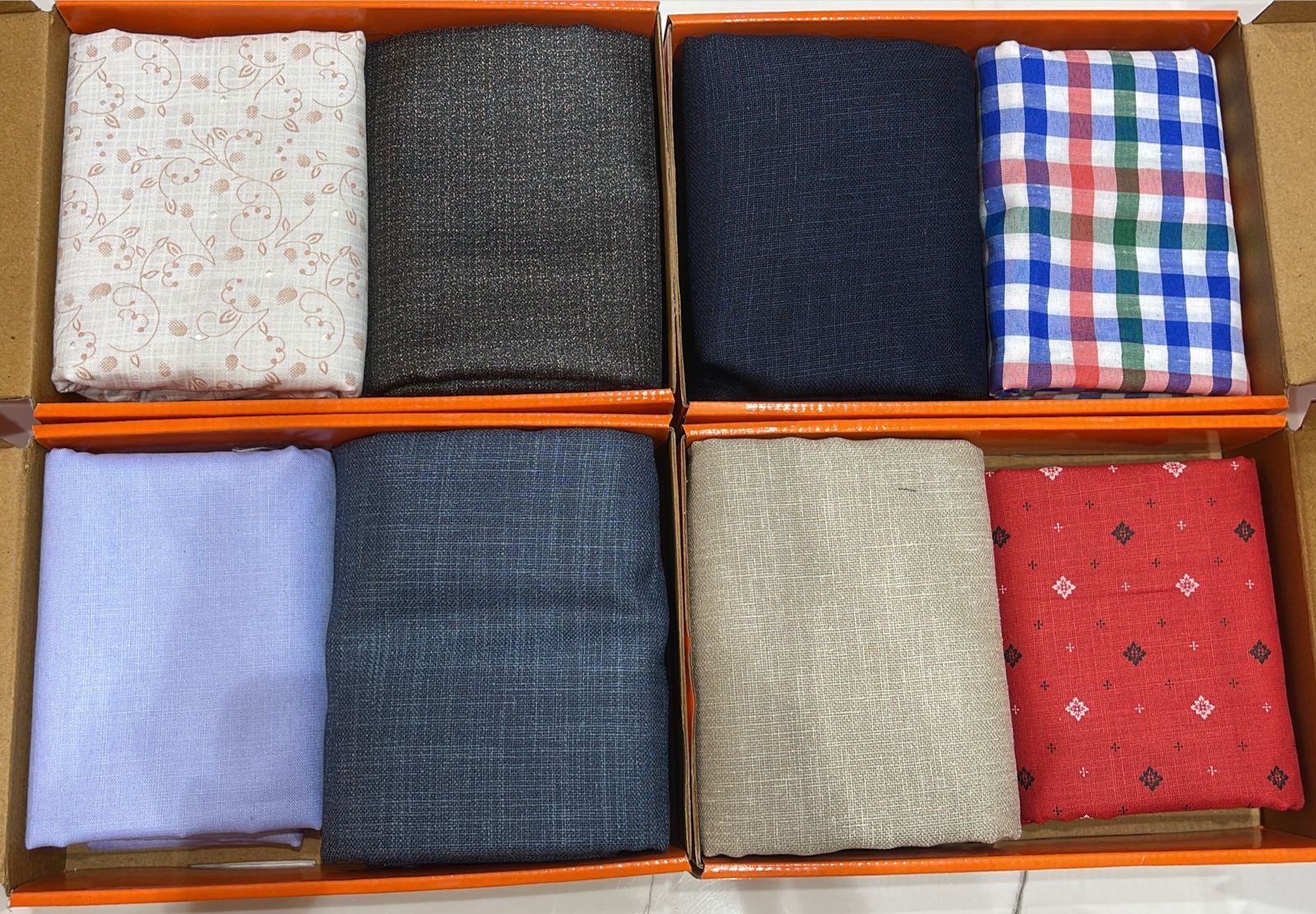 UJ Premium Shirting & Suiting Fabric Combo Set - 2 Pcs Unstitched Daily Wear Fabric Wholesale