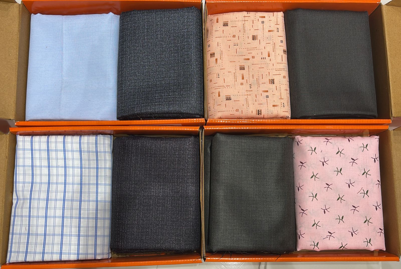 UJ Premium Shirting & Suiting Fabric Combo Set - 2 Pcs Unstitched Daily Wear Fabric Wholesale