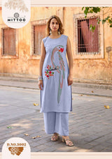 Mittoo Udaan Dhabu Cotton Kurti Pant Set 6 Pcs Wholesale