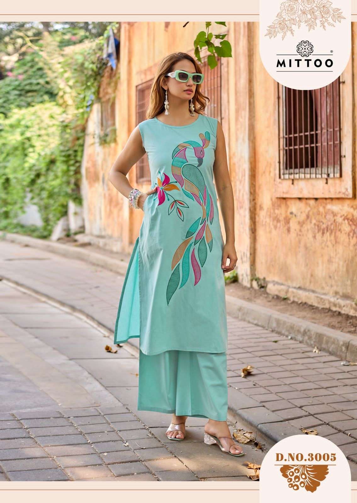 Mittoo Udaan Dhabu Cotton Kurti Pant Set 6 Pcs Wholesale