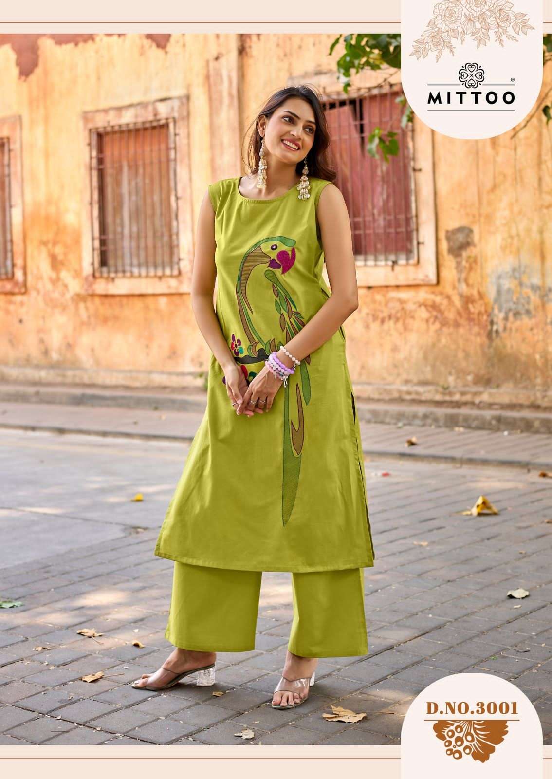 Mittoo Udaan Dhabu Cotton Kurti Pant Set 6 Pcs Wholesale