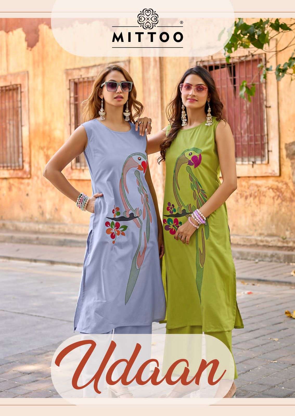 Mittoo Udaan Dhabu Cotton Kurti Pant Set 6 Pcs Wholesale