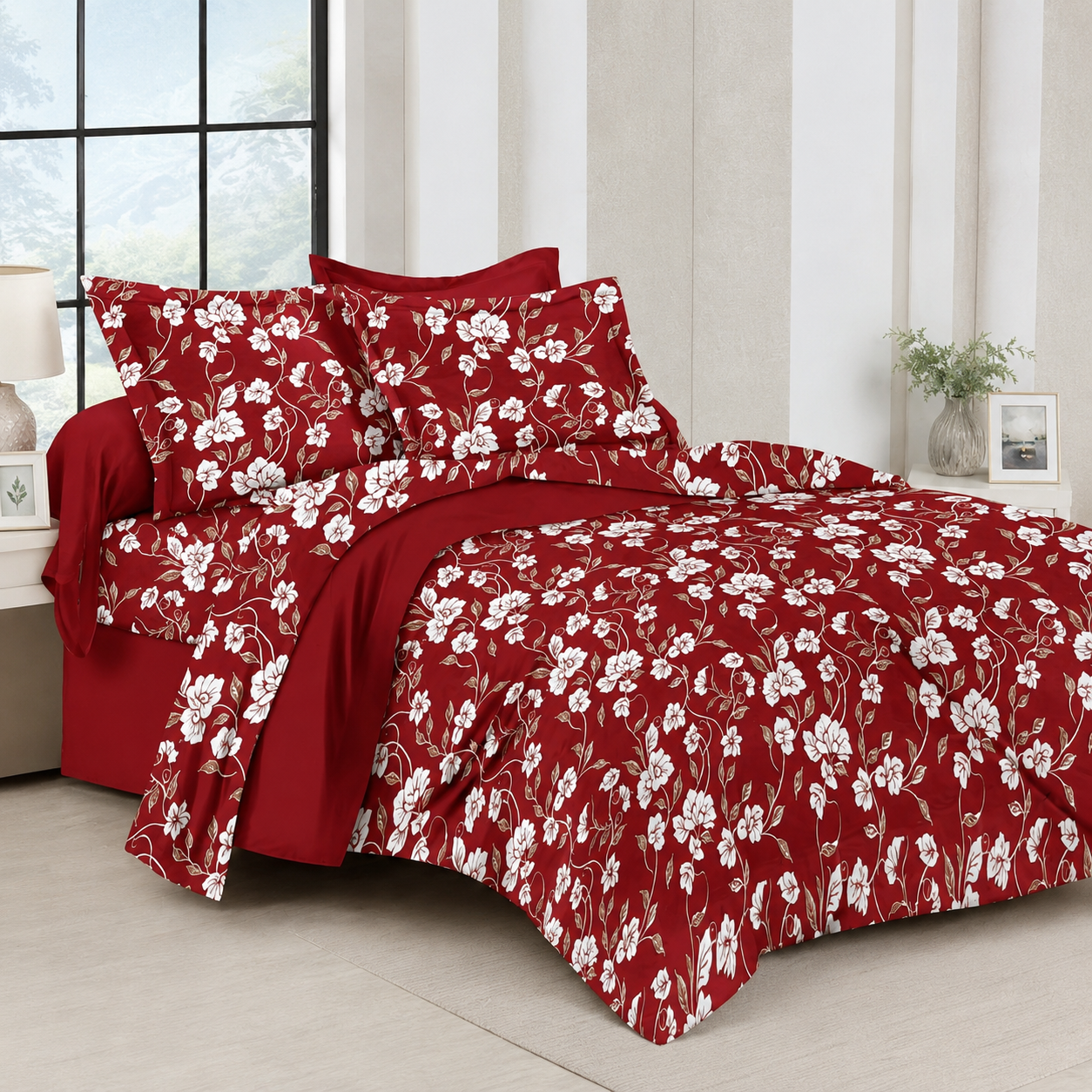 Universe Classic Printed Double Bedsheet