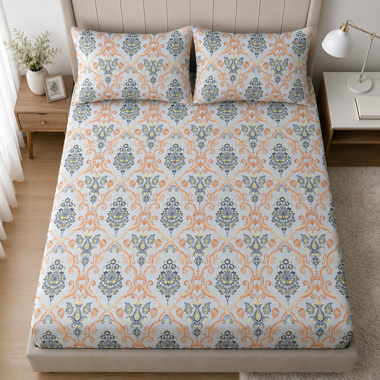 Universe Classic Printed Double Bedsheet