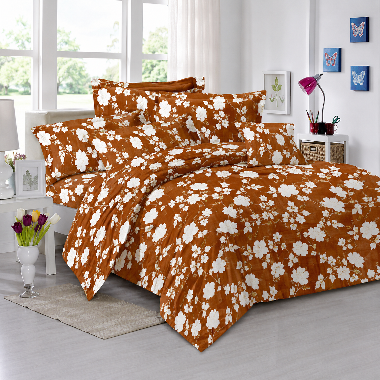 Universe Classic Printed Double Bedsheet