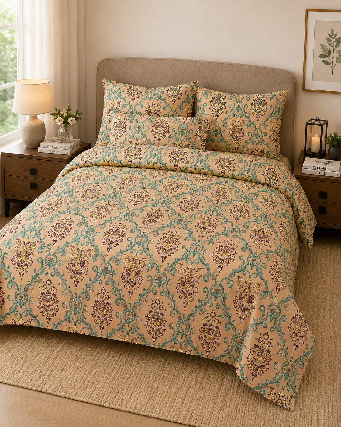 Universe Classic Printed Double Bedsheet