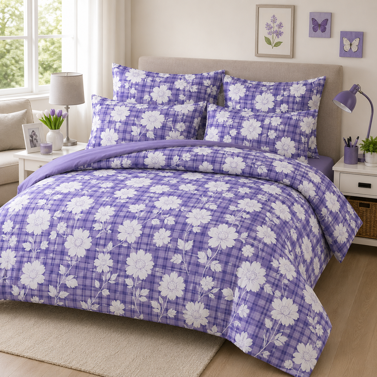 Universe Classic Printed Double Bedsheet