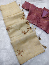 Vallabhi Digital Print Linen Silk Saree - Designer Blouse Included - Premium Printed Saree Collection - M.R. Saree Emporium