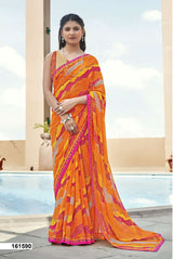 Vallabhi Mona Fancy Printed Saree – Premium Soft Fabric with Designer Border -M.R. Saree Emporium