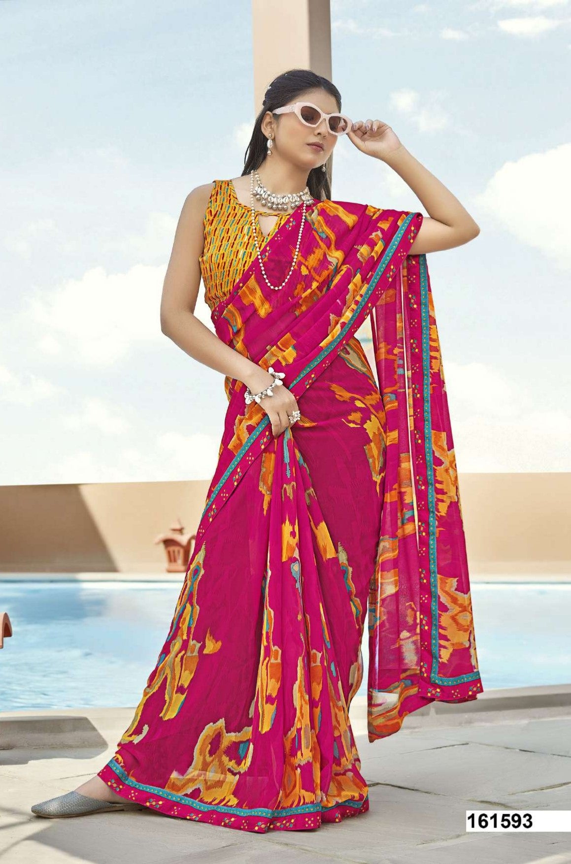 Vallabhi Mona Fancy Printed Saree – Premium Soft Fabric with Designer Border -M.R. Saree Emporium