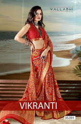 Vallabhi Print Vikranti Fancy Print Sarees– M.R. Saree Emporium