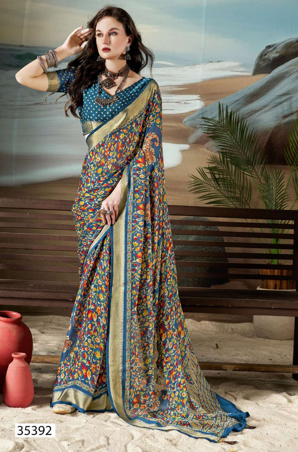 Vallabhi Print Vikranti Fancy Print Sarees– M.R. Saree Emporium