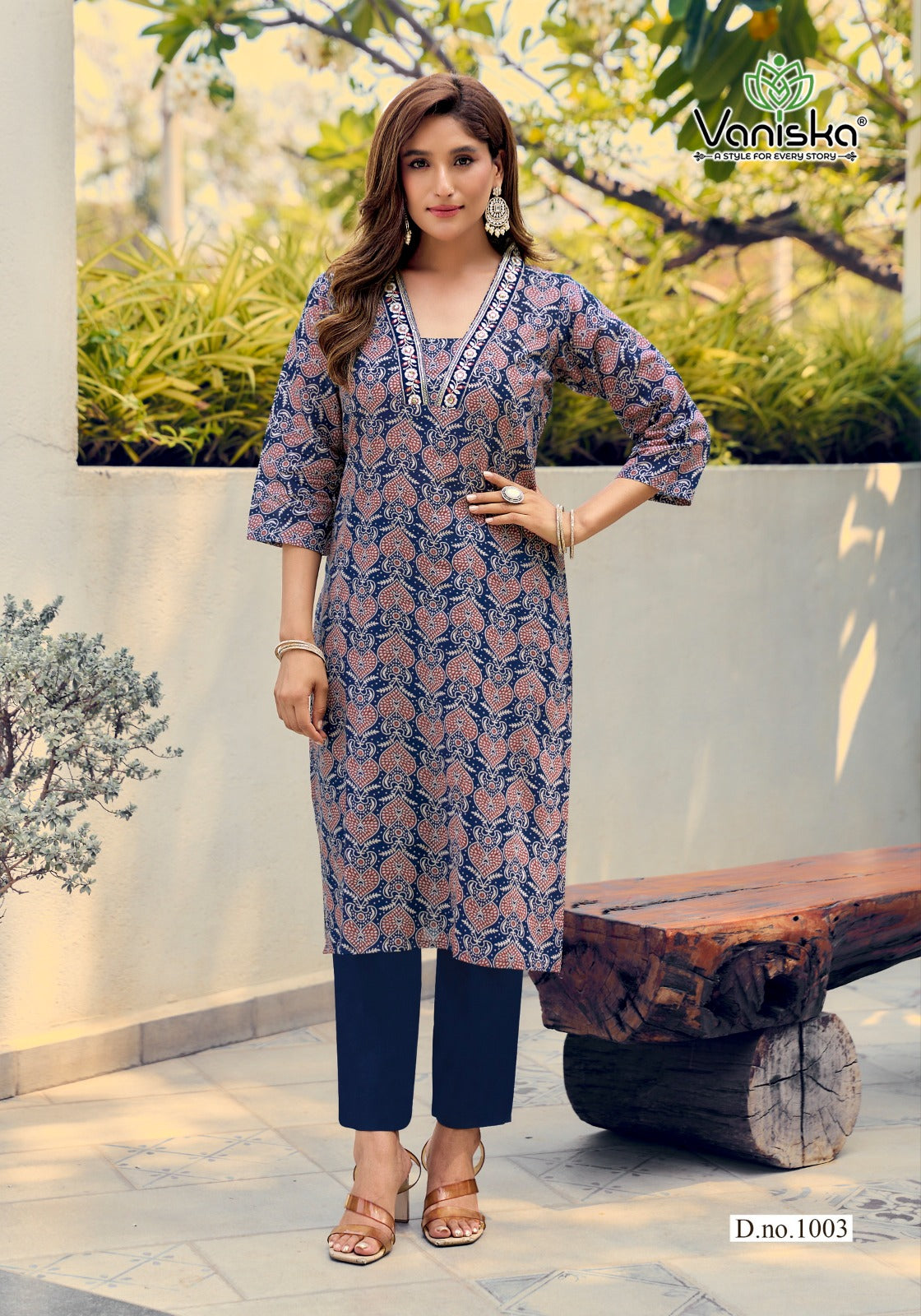Vaniska Cotton Candy Vol 1 - 6 Pcs Set Cotton Foil Print A-Line Kurti Pant Set with Pocket - M.R. Saree Emporium