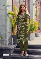 Vaniska Cotton Candy Vol 1 - 6 Pcs Set Cotton Foil Print A-Line Kurti Pant Set with Pocket - M.R. Saree Emporium