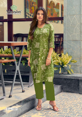Vaniska Cotton Candy Vol 1 - 6 Pcs Set Cotton Foil Print A-Line Kurti Pant Set with Pocket - M.R. Saree Emporium