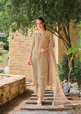 VARNIKA-2 Designer Organza Embroidered Suit Set with Digital Print Dupatta -4 Pcs Set -M.R. Saree Emporium