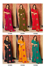 Vedakshi Fancy Print Saree – Swarovski Work M.R. Saree Emporium
