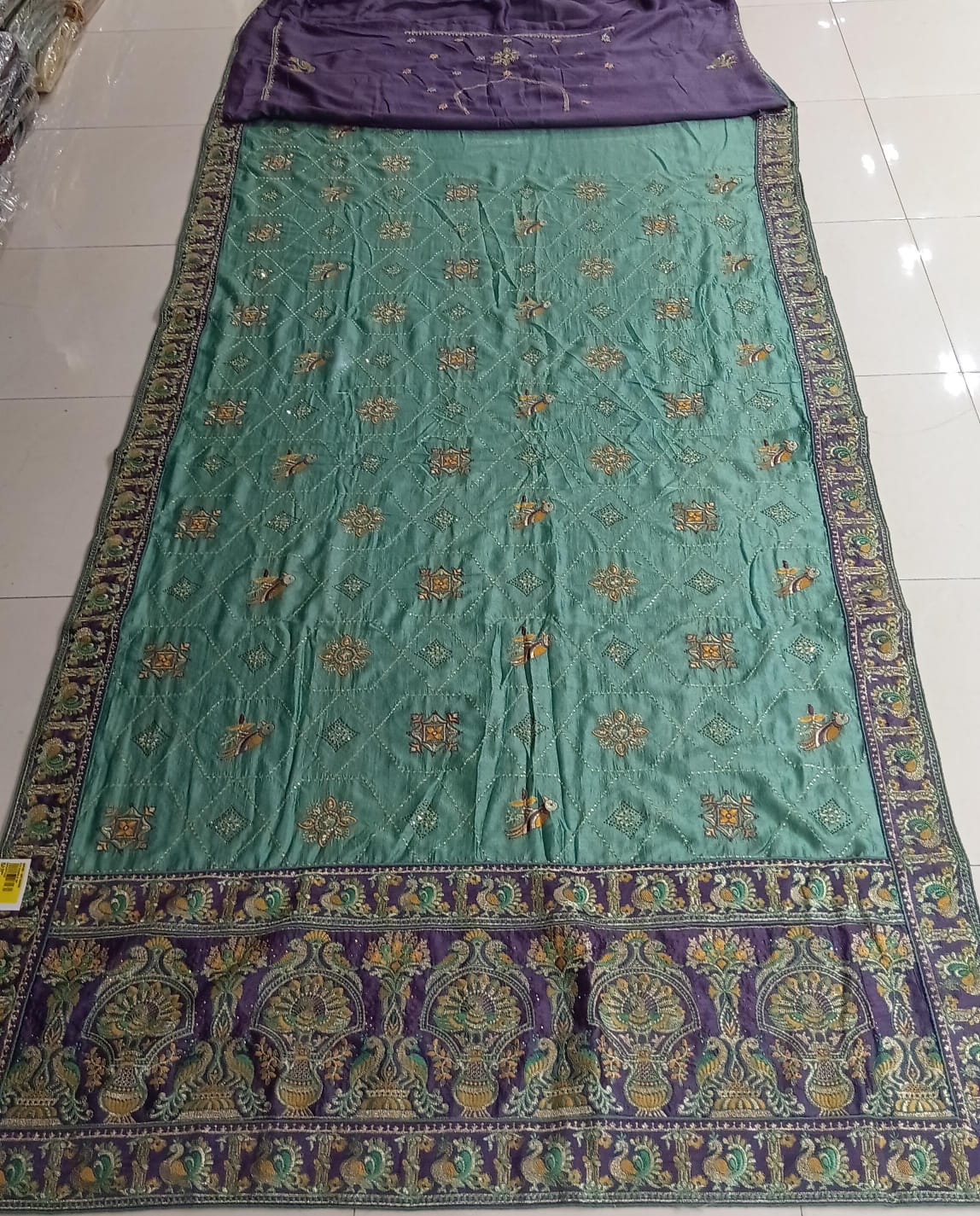 Vichitra Silk -02 Fancy Work Saree with Fancy Border – Set of 4 - M.R. Saree Emporium