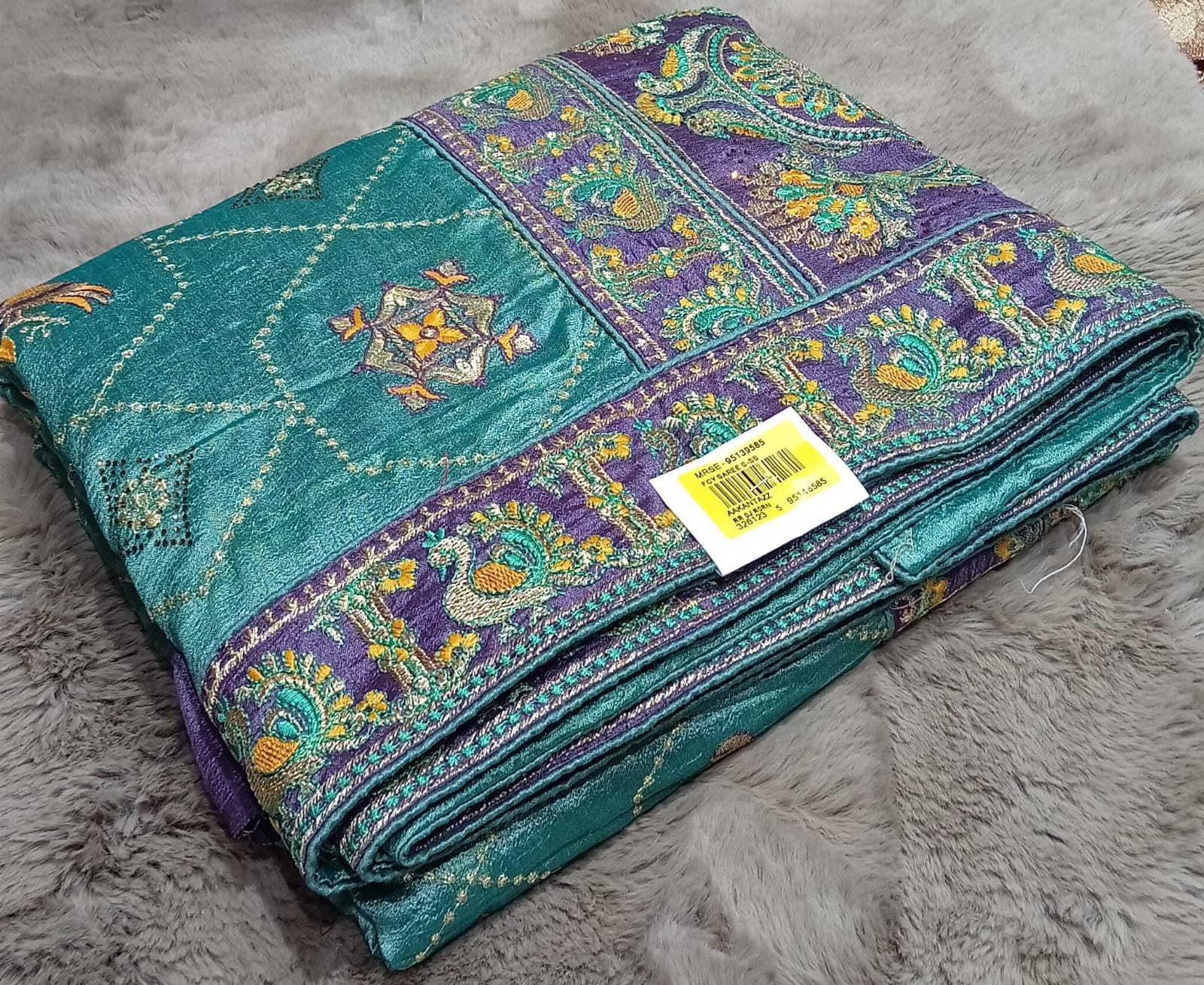 Vichitra Silk -02 Fancy Work Saree with Fancy Border – Set of 4 - M.R. Saree Emporium