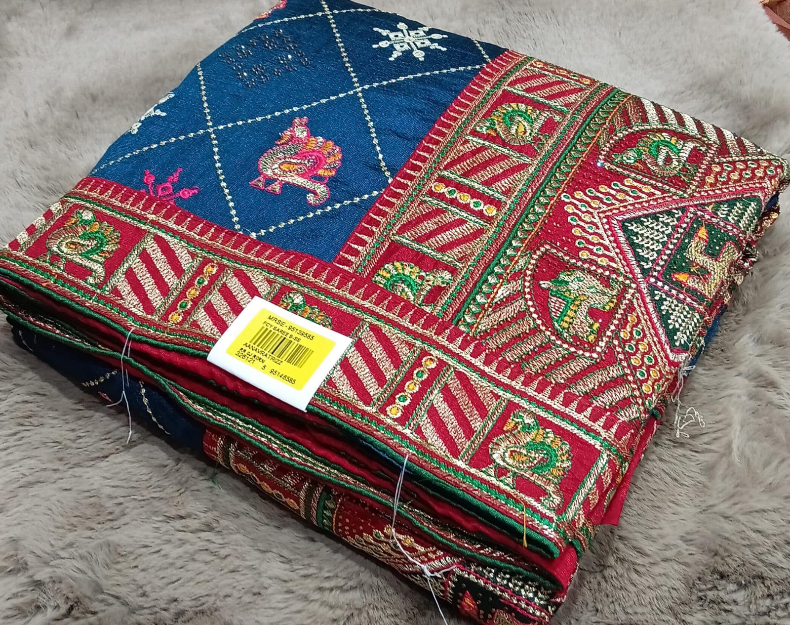 Vichitra Silk Fancy Work Saree with Fancy Border – Set of 4 - M.R. Saree Emporium